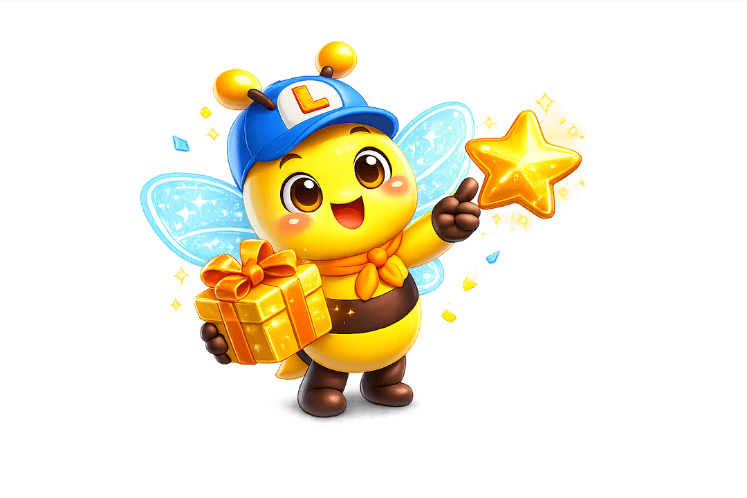Maskot lebah LearnLah